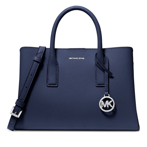 NWT Michael Kors Ruthie Small Leather Satchel, in Navy - Picture 1 of 4